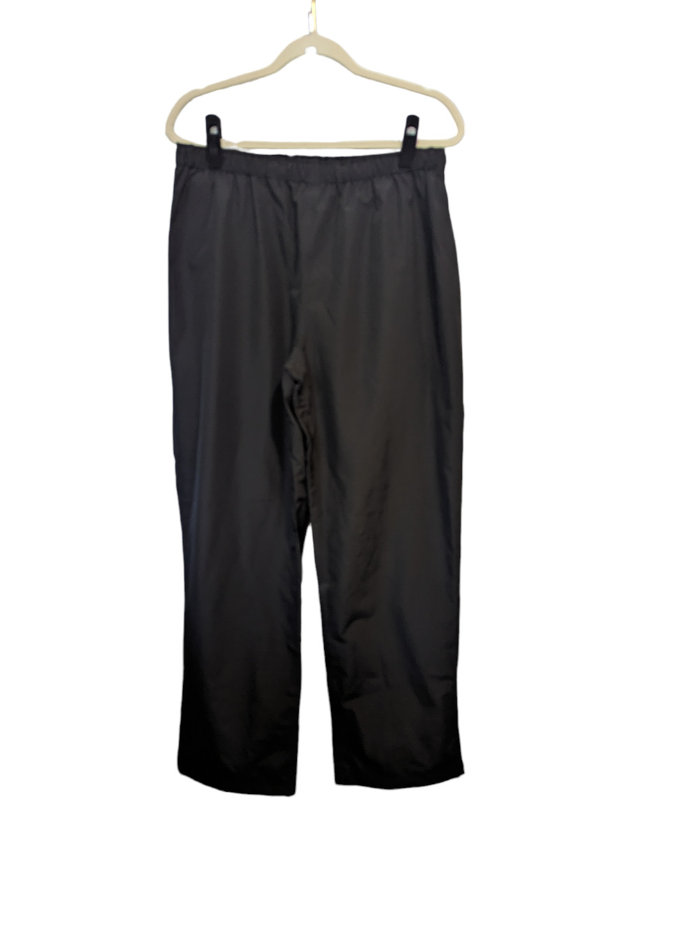 Port Authority Mens Black Drawstring Rain Pants Size M with Storage Bag